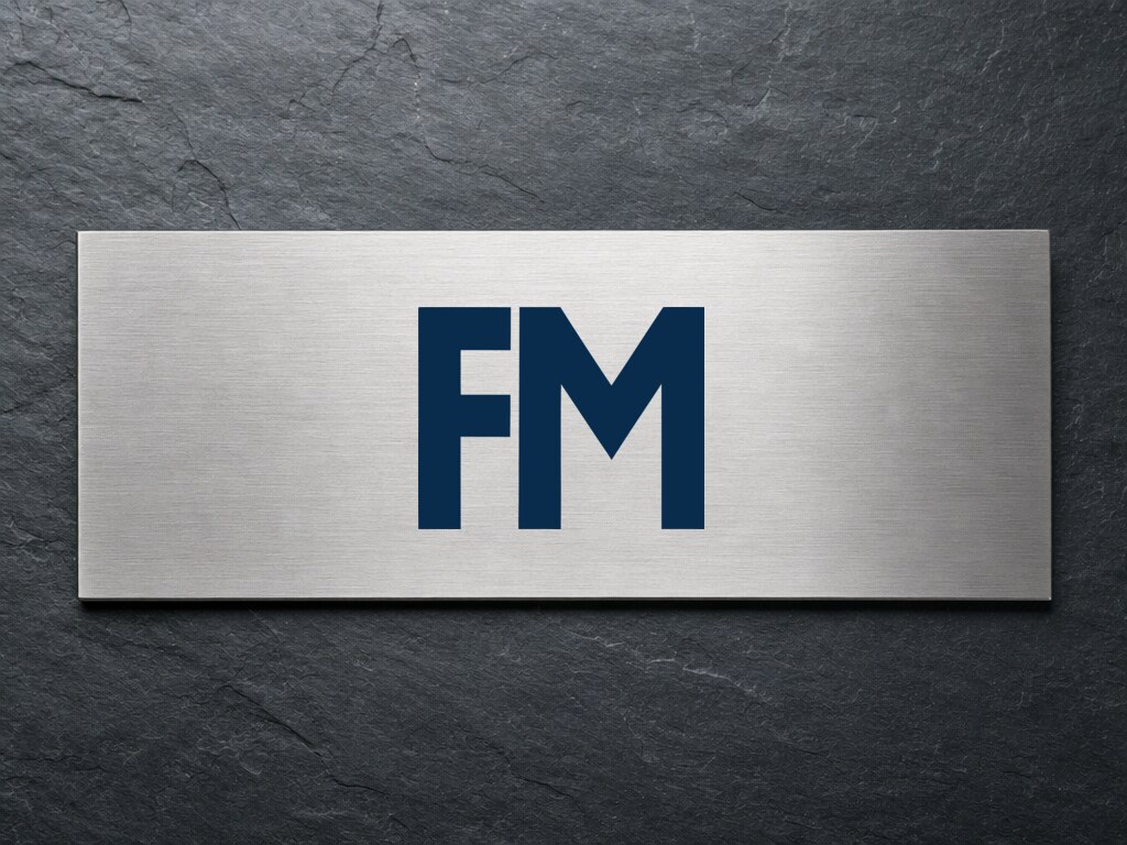 F. Miller & Co. fabricated steel nameplate